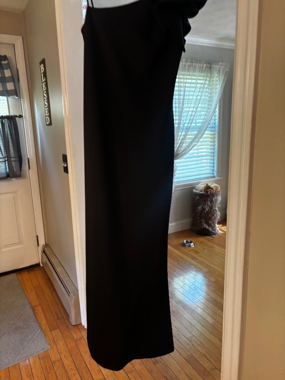Black full length evening dress